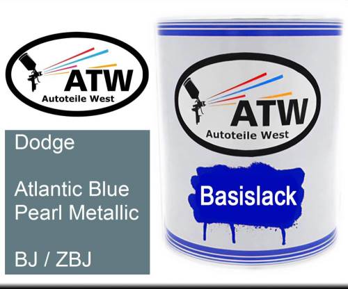 Dodge, Atlantic Blue Pearl Metallic, BJ / ZBJ: 1L Lackdose, von ATW Autoteile West.